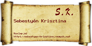 Sebestyén Krisztina névjegykártya